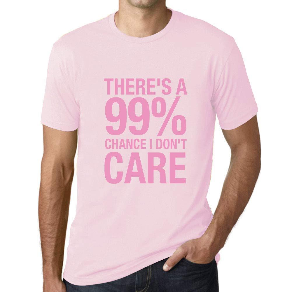 Ultrabasic Homme T-Shirt Graphique There's a Chance I Don't Care Rose Pâle