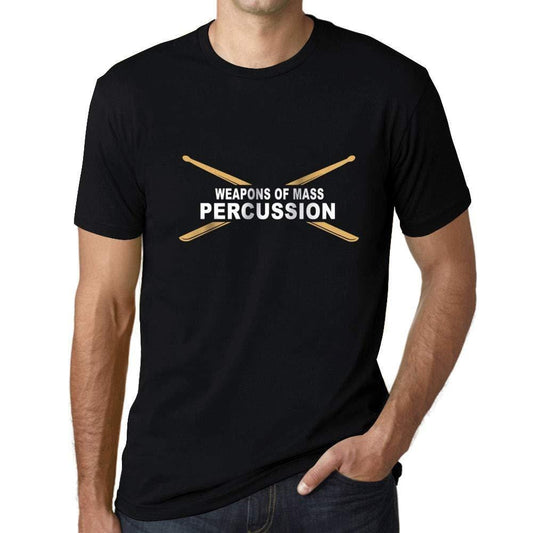 ULTRABASIC - Herren T-Shirt Graphique Weapons Of Mass Percussion <span>White</span> Print Tee Noir Profond