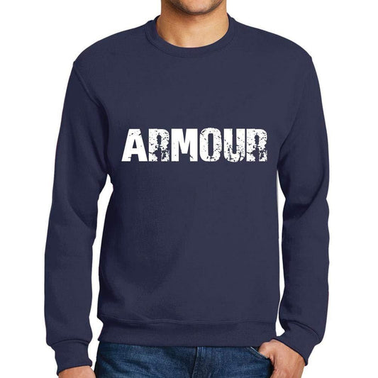 Ultrabasic Homme Imprimé Graphique Sweat-Shirt Popular Words Armour French Marine