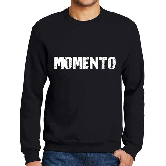 Ultrabasic Homme Imprimé Graphique Sweat-Shirt Popular Words Momento Noir Profond