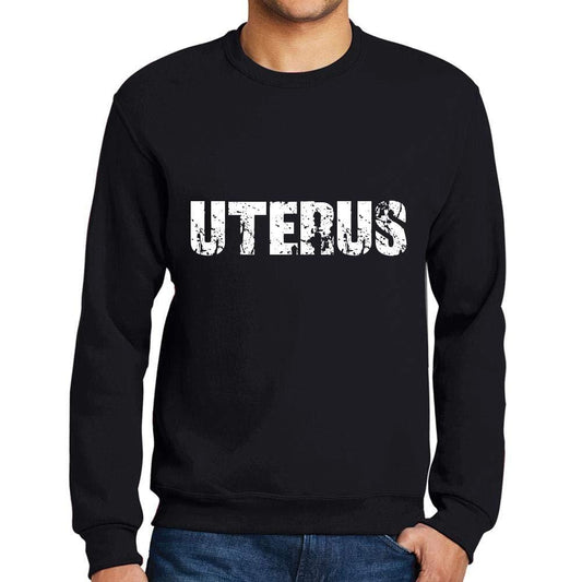 Ultrabasic Homme Imprimé Graphique Sweat-Shirt Popular Words Uterus Noir Profond