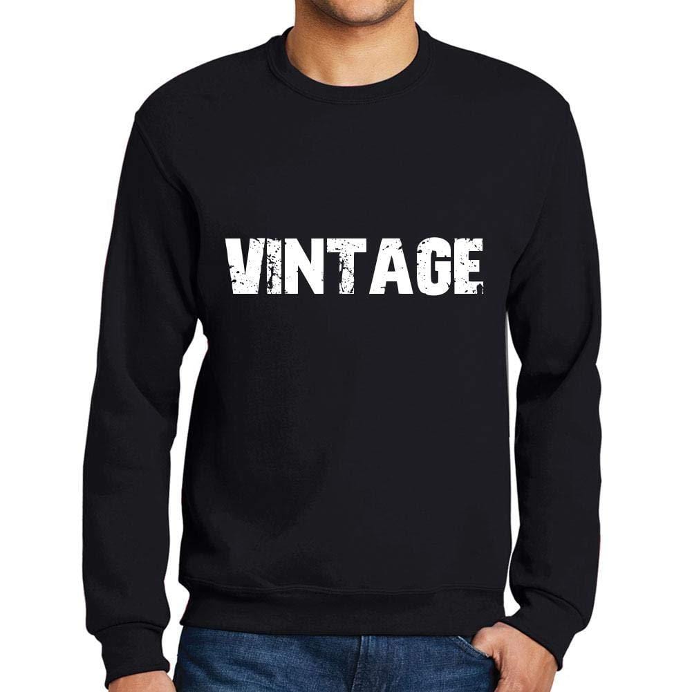Ultrabasic Homme Imprimé Graphique Sweat-Shirt Popular Words Vintage Noir Profond