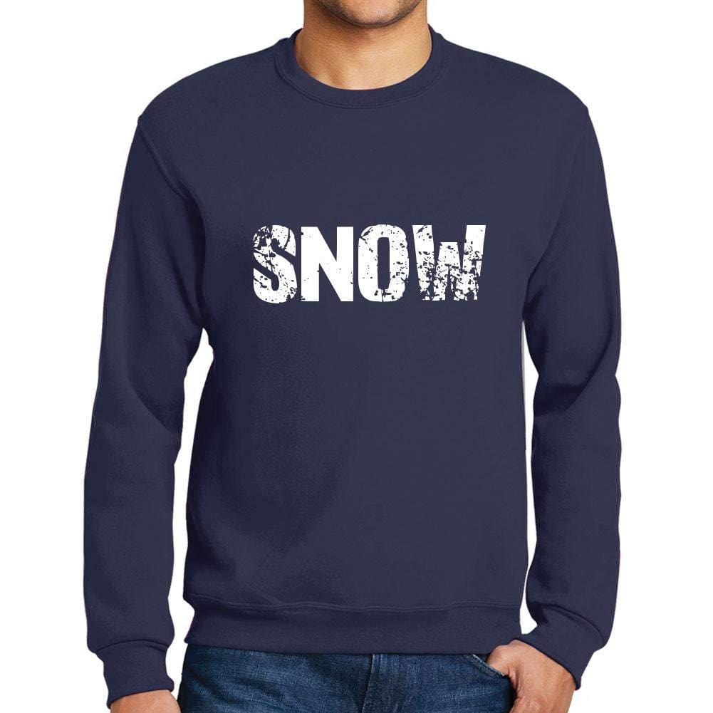 Ultrabasic Homme Imprimé Graphique Sweat-Shirt Popular Words Snow French Marine