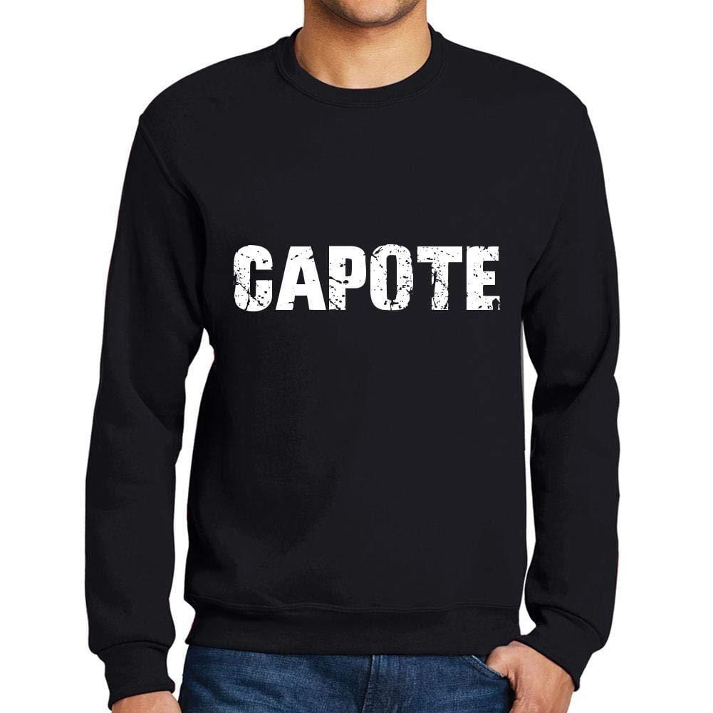 Ultrabasic Homme Imprimé Graphique Sweat-Shirt Popular Words Capote Noir Profond