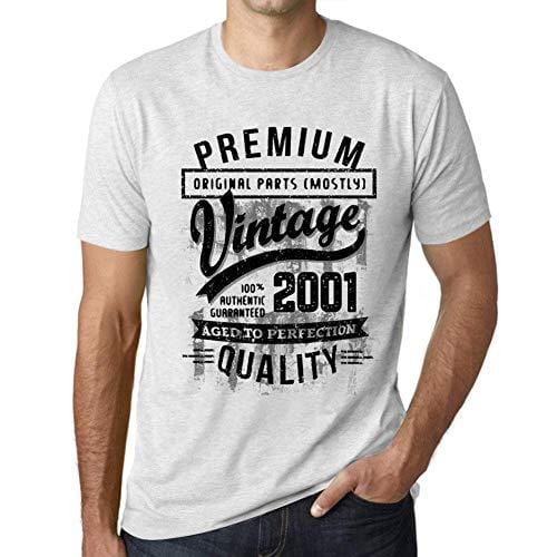 Ultrabasic - Homme T-Shirt Graphique 2001 Aged to Perfection Tee Shirt Cadeau d'anniversaire