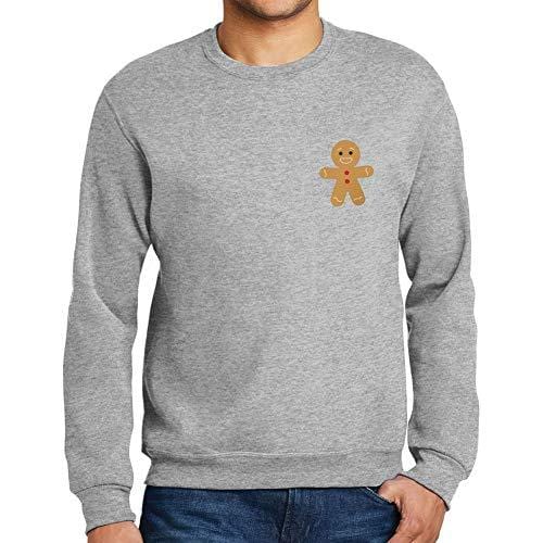 Ultrabasic - Homme Graphique TLittle Biscuit Sweater Action de Grâces Xmas Cadeau Idées Tee Gris Chiné