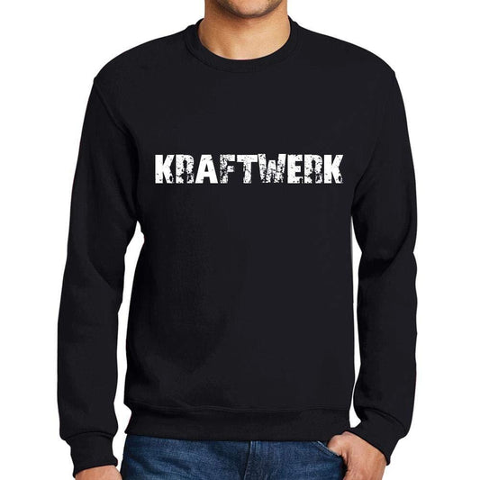 Ultrabasic Homme Imprimé Graphique Sweat-Shirt Popular Words Kraftwerk Noir Profond