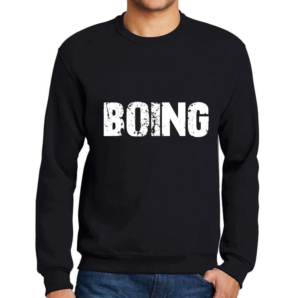 Ultrabasic Homme Imprimé Graphique Sweat-Shirt Popular Words Boing Noir Profond