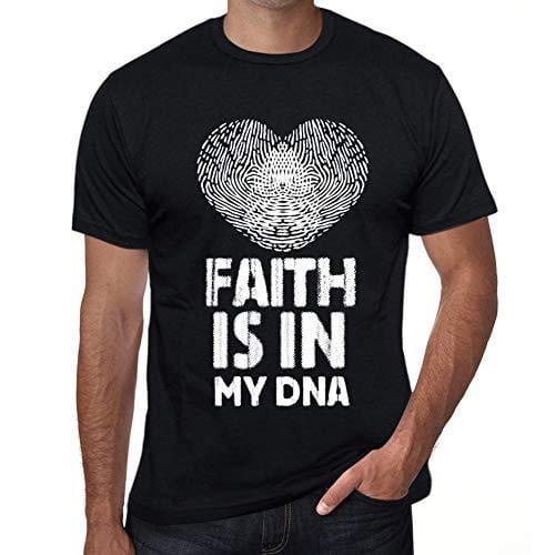 Ultrabasic - Homme T-Shirt Graphique Faith is in My DNA Noir Profond