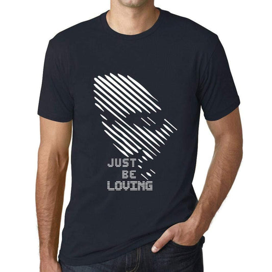 Ultrabasic - Herren T-Shirt Graphique Just be Loving Marine