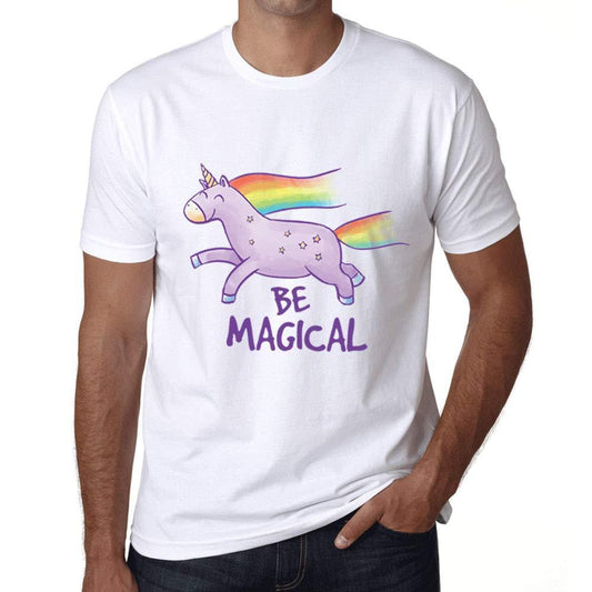 Ultrabasic Homme T-Shirt Graphique Be Magical Unicorn Blanc