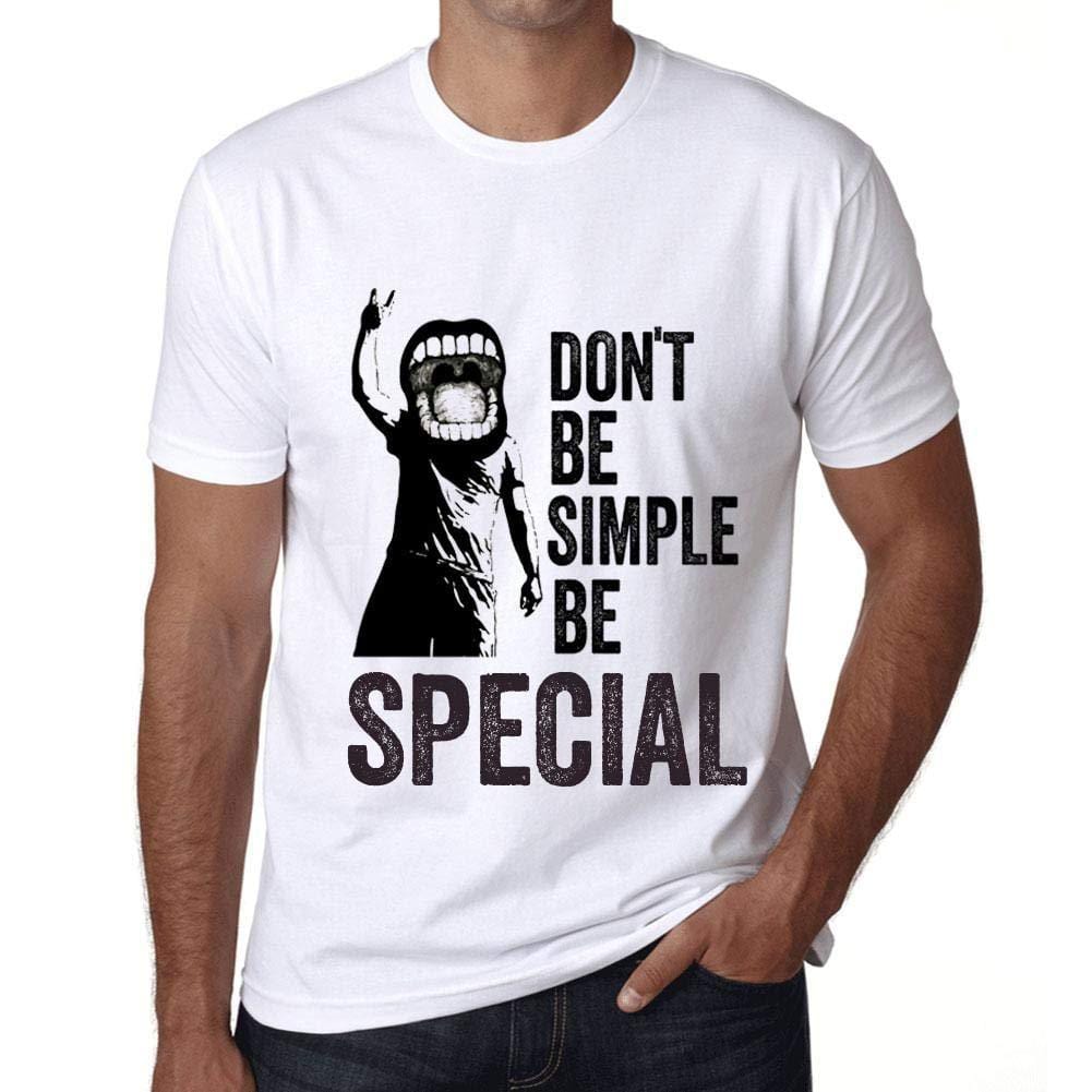 Ultrabasic Homme T-Shirt Graphique Don't Be Simple Be Special Blanc