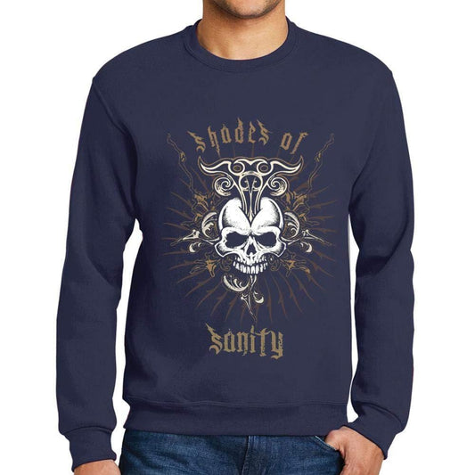 Ultrabasic - Homme Graphique Shades of Sanity T-Shirt Imprimé Lettres Marine