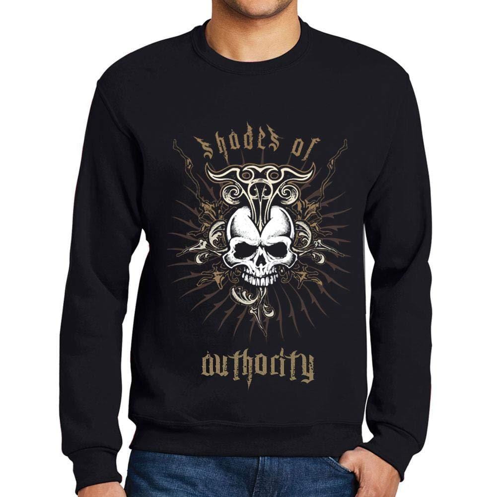 Ultrabasic - Homme Graphique Shades of Authority T-Shirt Imprimé Lettres Noir Profond