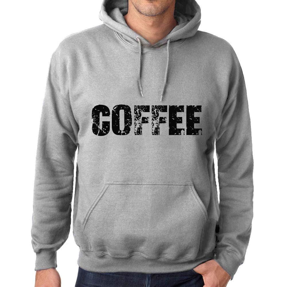 Ultrabasic Homme Femme Unisex Sweat à Capuche Hoodie Popular Words Coffee Gris Chiné