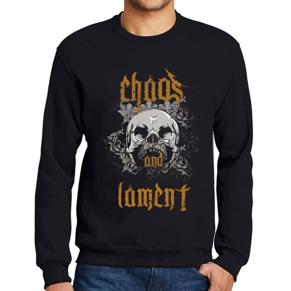 Ultrabasic - Homme Imprimé Graphique Sweat-Shirt Chaos and Lament Noir Profond