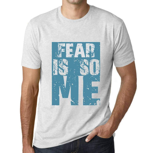 Homme T-Shirt Graphique Fear is So Me Blanc Chiné