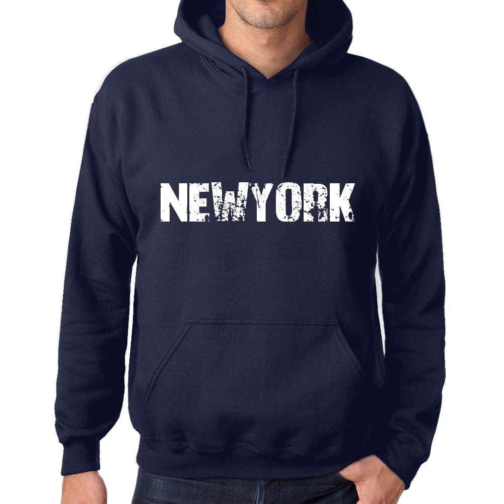 Ultrabasic Homme Femme Unisex Sweat à Capuche Hoodie Popular Words Newyork French Marine