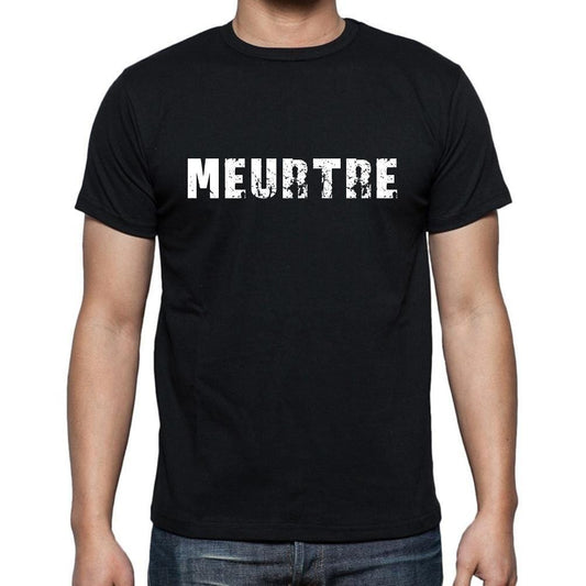 Meurtre, t-Shirt pour Homme, en Coton, col Rond, Noir