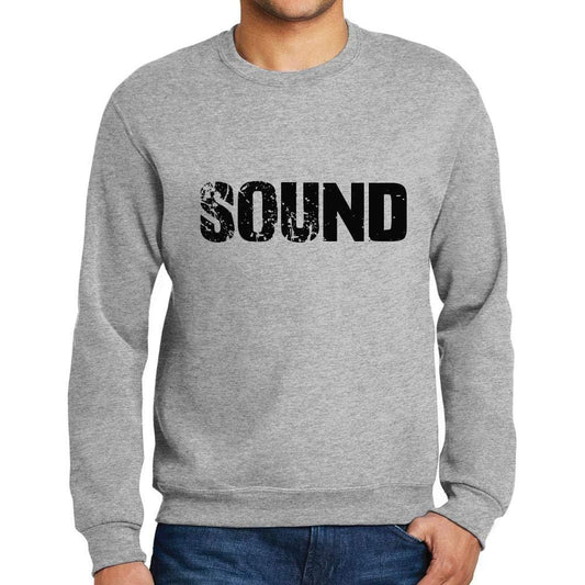Ultrabasic Homme Imprimé Graphique Sweat-Shirt Popular Words Sound Gris Chiné