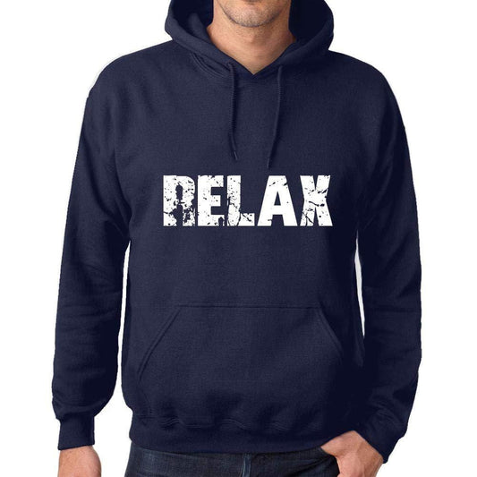 Ultrabasic Homme Femme Unisex Sweat à Capuche Hoodie Popular Words Relax French Marine