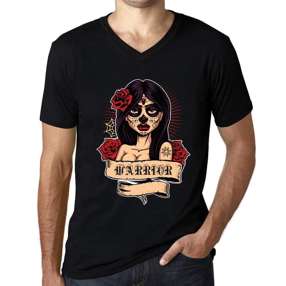 Ultrabasic - Homme Graphique Col V Tee Shirt Women Flower Tattoo Warrior