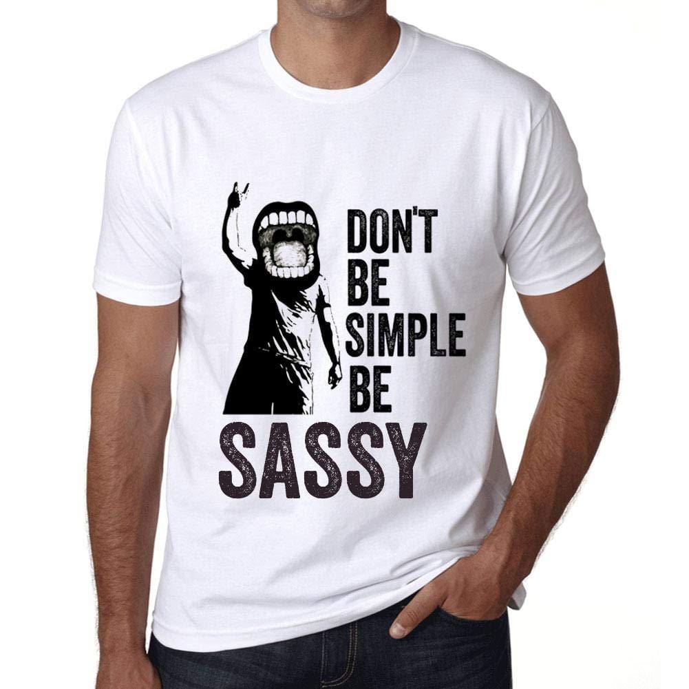 Ultrabasic Homme T-Shirt Graphique Don't Be Simple Be Sassy Blanc