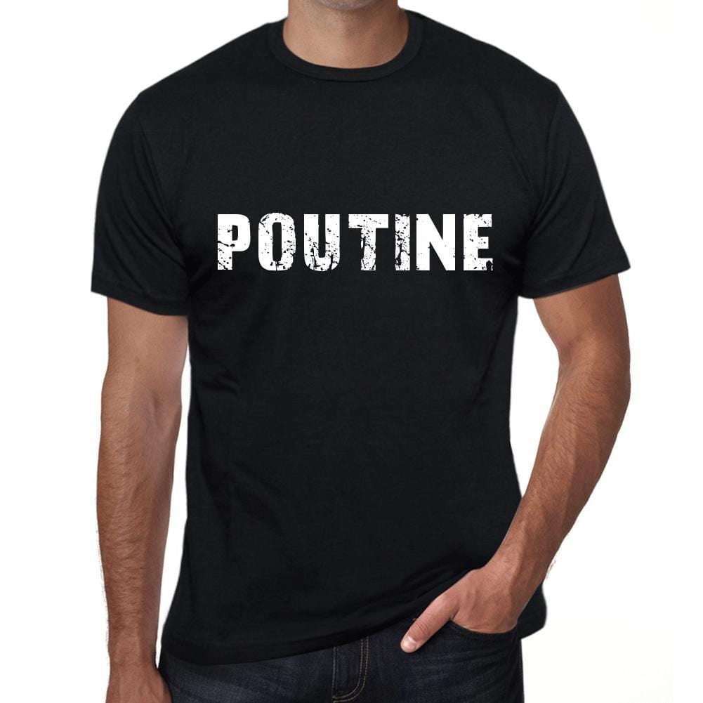 Herren T-Shirt Graphique Imprimé Vintage Tee Poutine