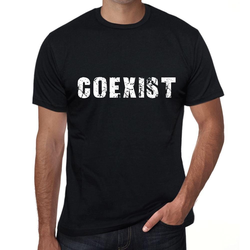 Herren T-Shirt mit grafischem Aufdruck Vintage Tee Coexist