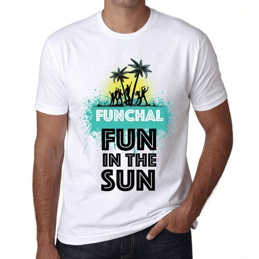 Homme T Shirt Graphique Imprimé Vintage Tee Summer Dance FUNCHAL Blanc