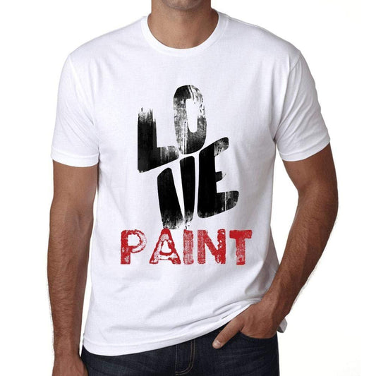 Ultrabasic - Homme T-Shirt Graphique Love Paint Blanc