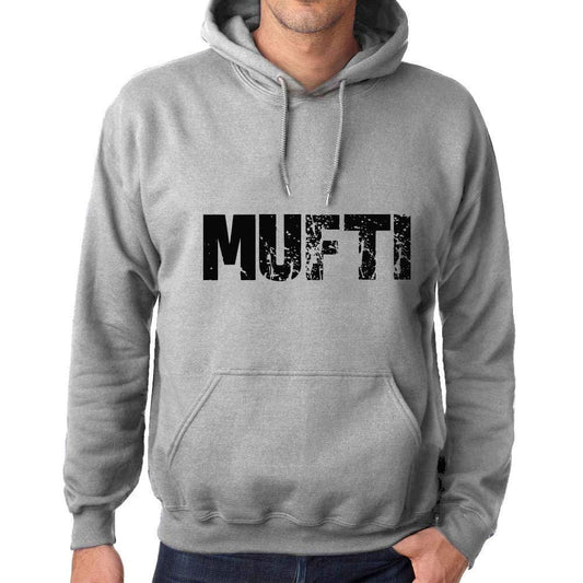 Ultrabasic Homme Femme Unisex Sweat à Capuche Hoodie Popular Words Mufti Gris Chiné