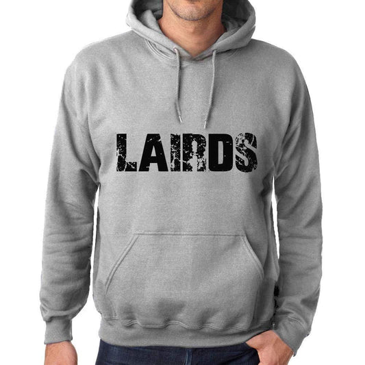 Ultrabasic Homme Femme Unisex Sweat à Capuche Hoodie Popular Words LAIRDS Gris Chiné