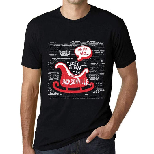 Ultrabasic Homme T-Shirt Graphique Merry Christmas von Jacksonville Noir Profond