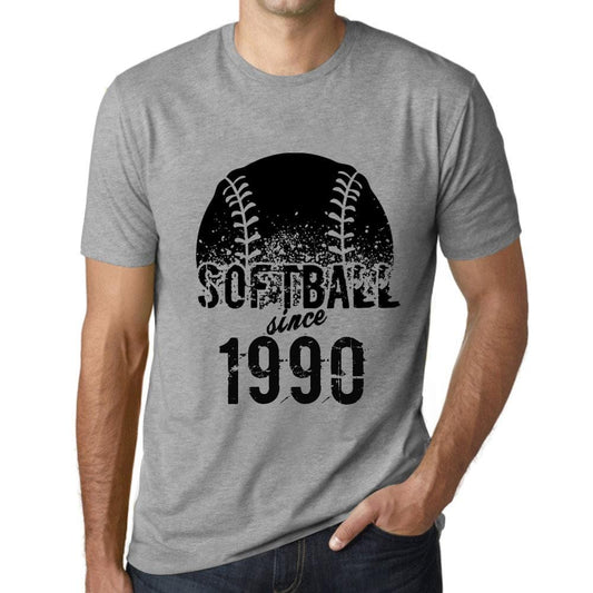 Men’s <span>Graphic</span> T-Shirt Softball Since 1990 Grey Marl - ULTRABASIC