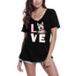 ULTRABASIC Damen-Grafik-T-Shirt Love Siberian Husky – Blumenshirt für Hundeliebhaber