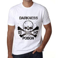 ULTRABASIC - Men's Tee Shirt Vintage T-shirt DARKNESS IS MY POISON White