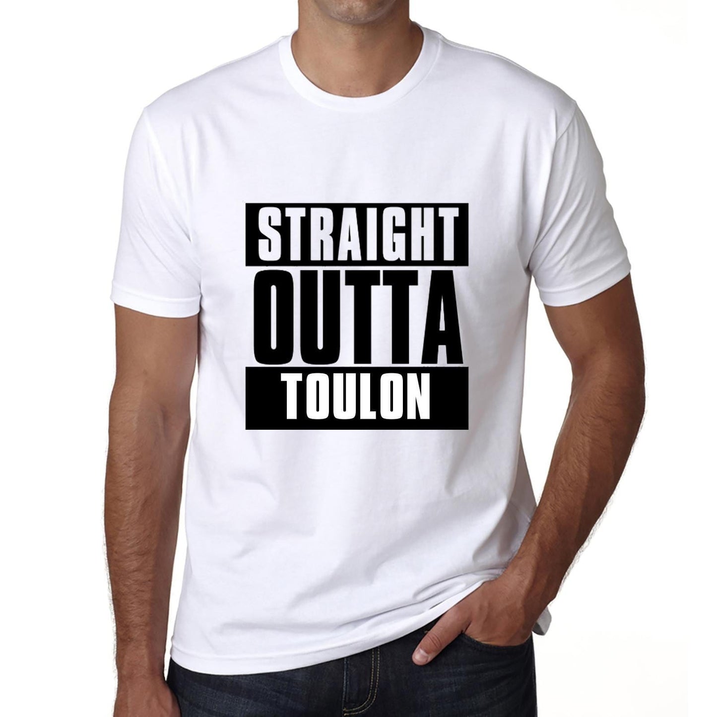 Straight Outta Toulon, t Shirt Homme, t Shirt Straight Outta, Cadeau Homme