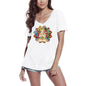 ULTRABASIC Women's V-Neck T-Shirt Chakras - Retro Style Moda Meditation