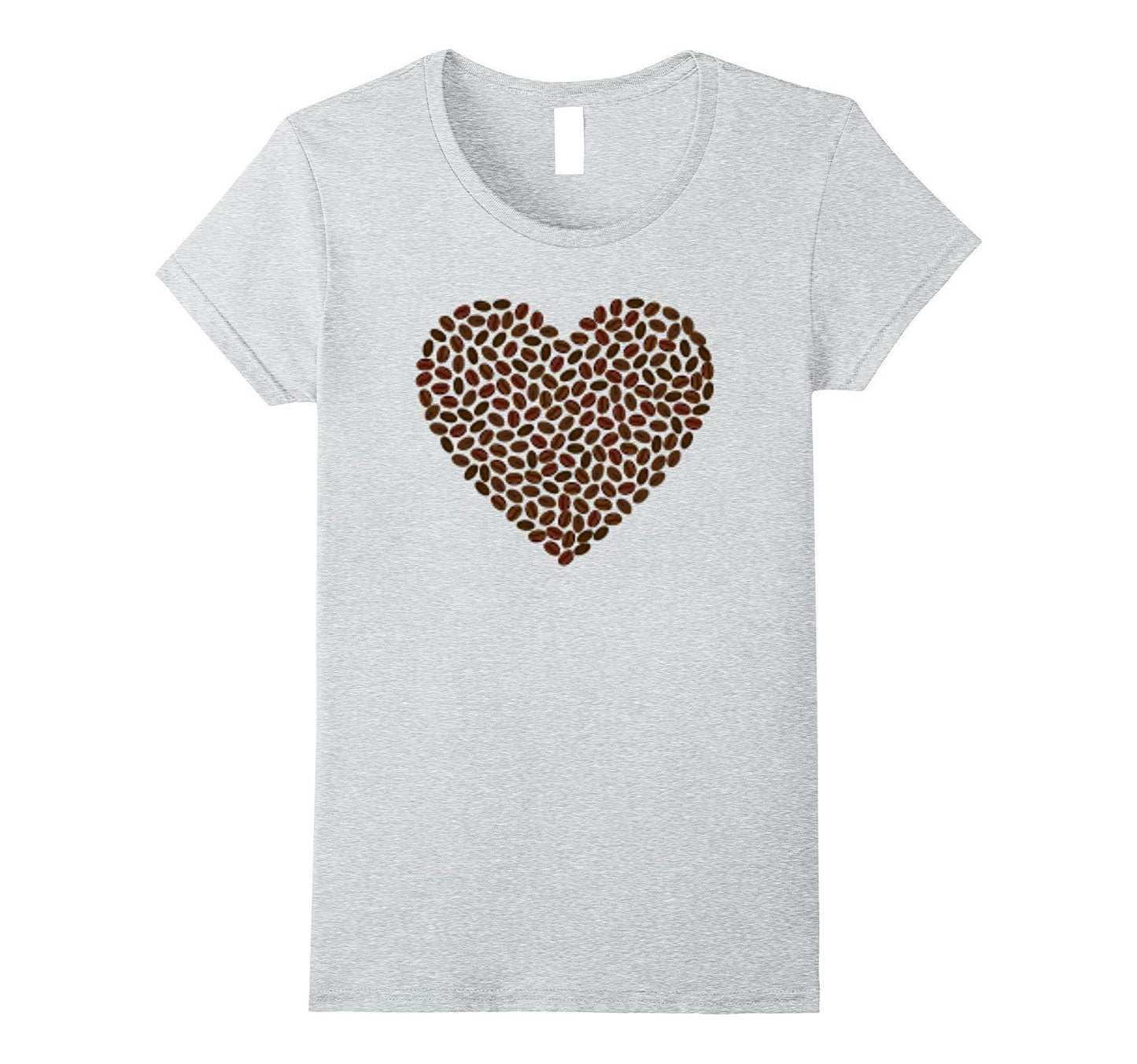 Grafisches Damen-T-Shirt „Coffee Lover“ mit Kaffeebohnenherz Wowen 