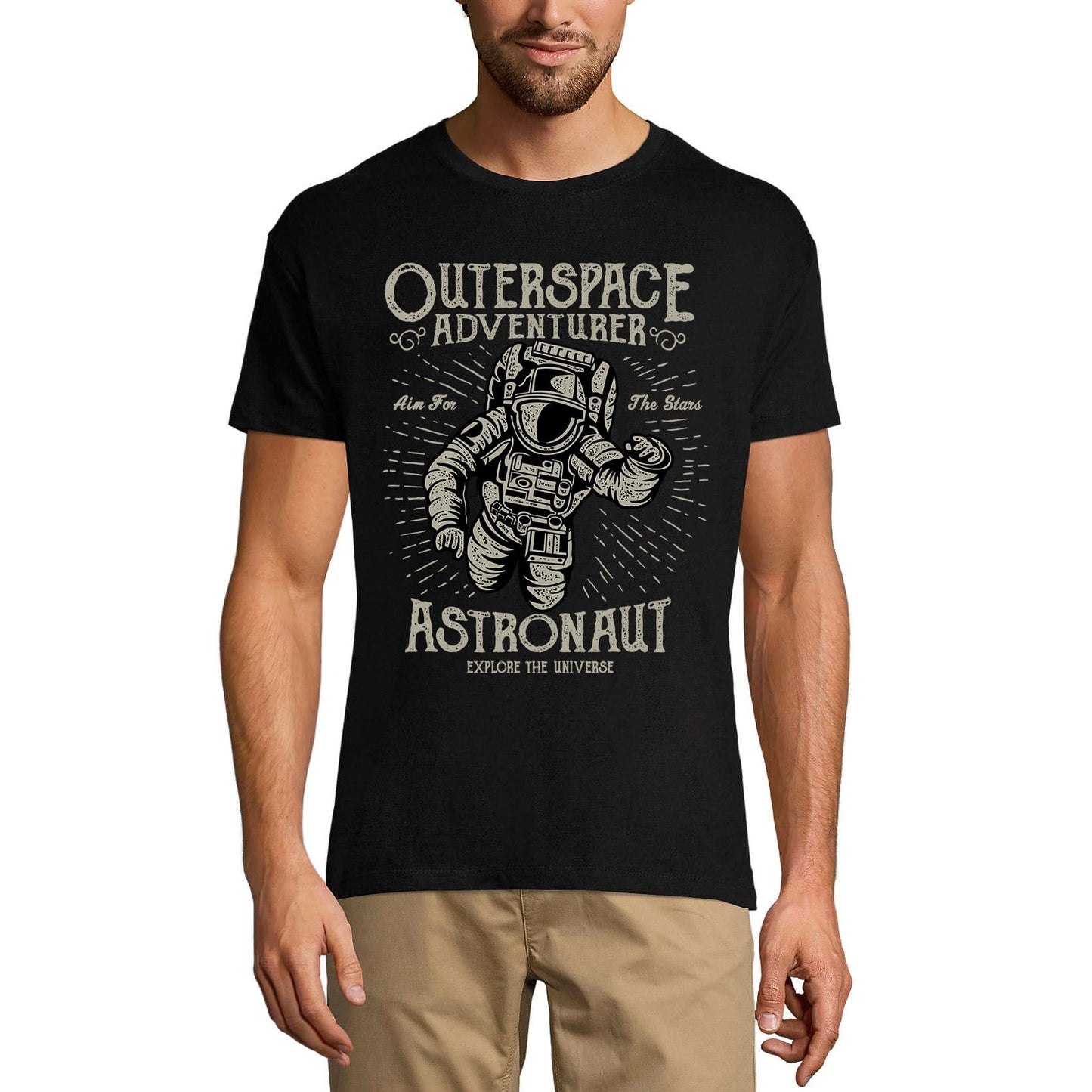 ULTRABASIC Herren T-Shirt Outerspace Adventure Astronaut – Aim for the Stars Shirt