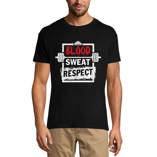 ULTRABASIC Men's Graphic T-Shirt Blood Sweat Respect - Motivational Gym Shirt