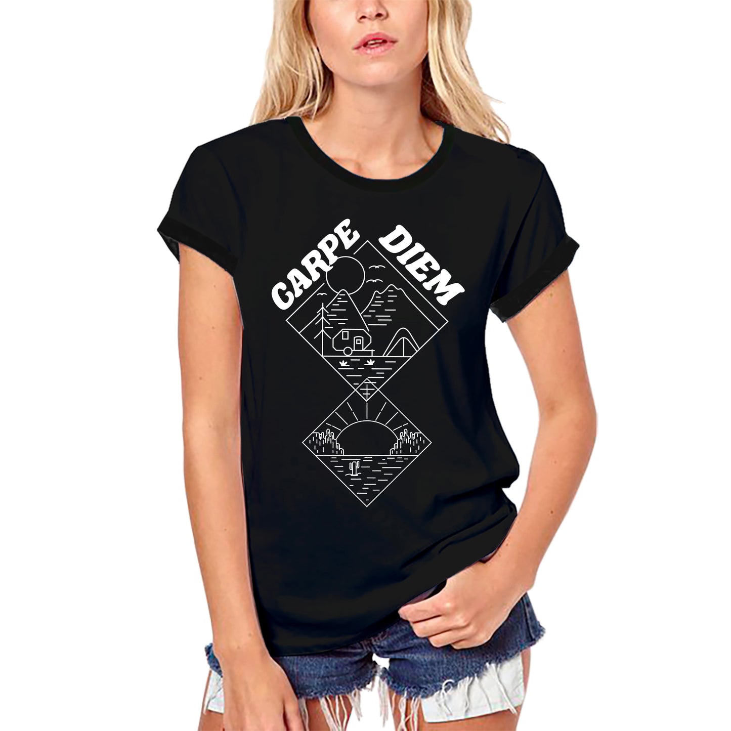 ULTRABASIC T-Shirt Bio Femme Carpe Diem – Le printemps dans la ville – Nouveauté