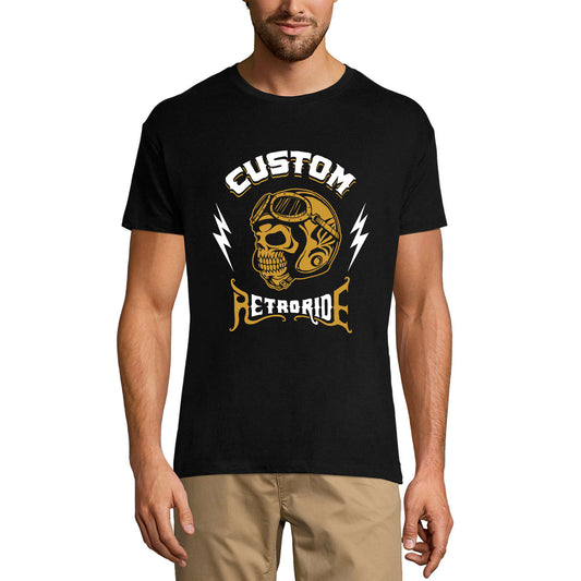 ULTRABASIC Herren T-Shirt Custom Retro Ride – Lustiges Totenkopf-Shirt für Fahrer