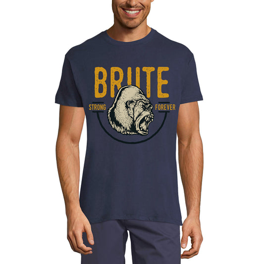 ULTRABASIC Herren Grafik-T-Shirt Brute Gorilla Strong Forever – Vintage-Shirt