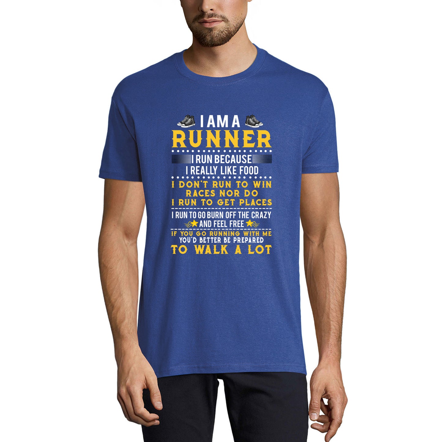 ULTRABASIC Men's Novelty T-Shirt I am a Runner - Funny Humor Tee Shirt