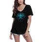 ULTRABASIC Women's V-Neck T-Shirt Lotus Flower Bohemian Yoga - Spiritual Meditation Gift Tee Shirt