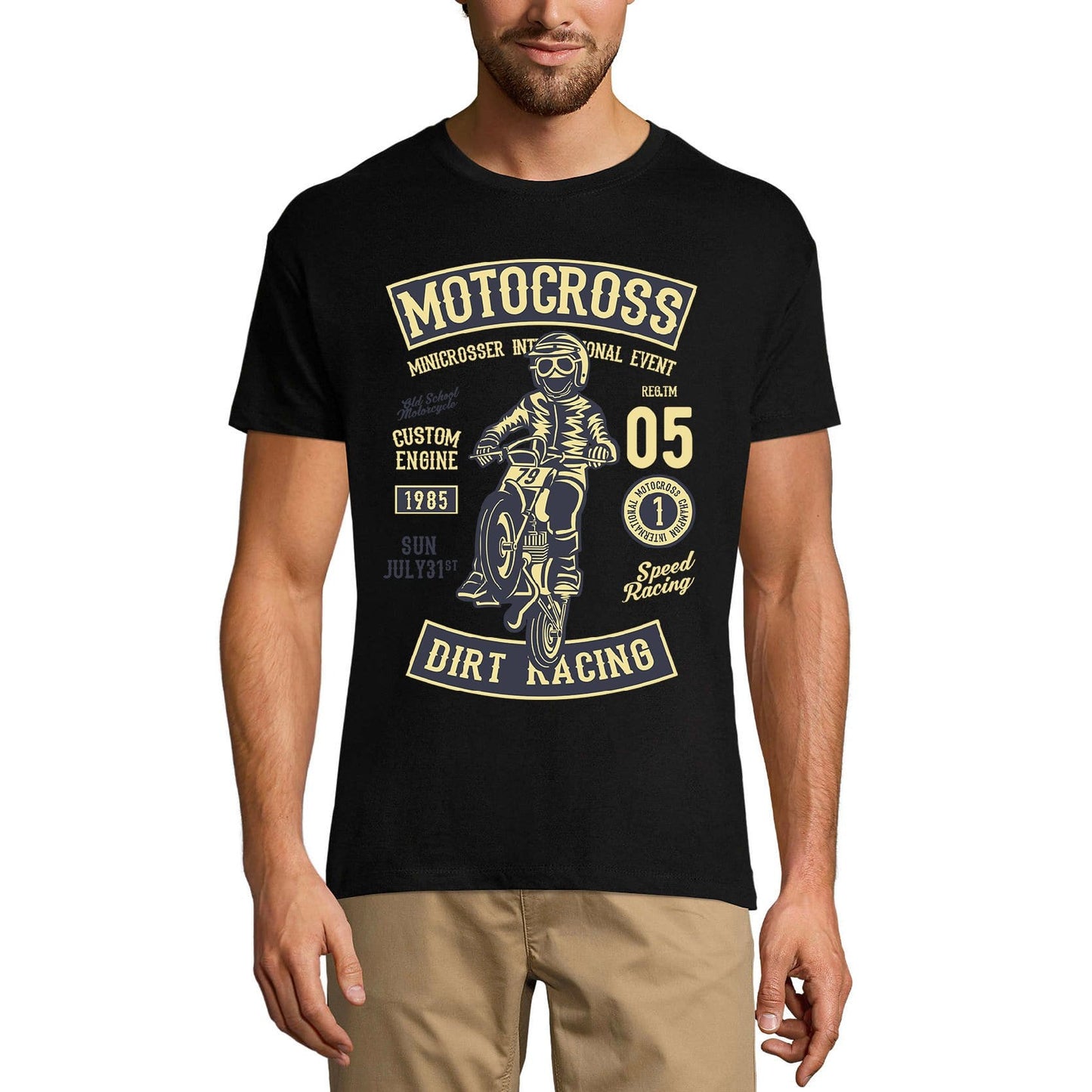 ULTRABASIC Herren T-Shirt Motocross Minicrosser Race – Dirt Racing 1985 T-Shirt