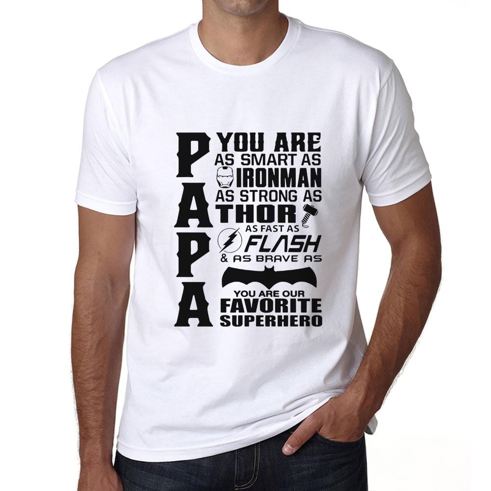 Graphic Unisex Favorite Superhero Papa Funny T-Shirt - Ultrabasic