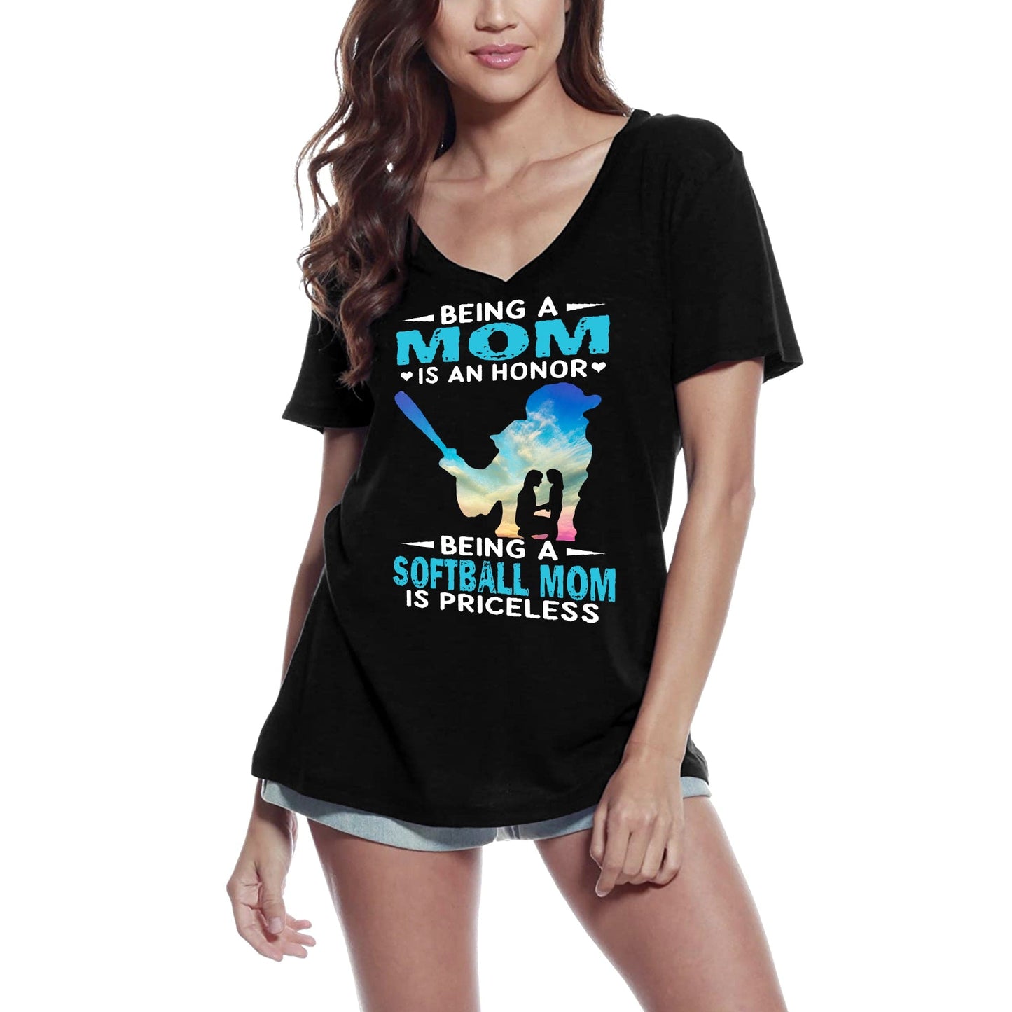 ULTRABASIC Damen-T-Shirt „Eine Softball-Mutter zu sein ist unbezahlbar – lustiges Sport-Mutter-T-Shirt“.
